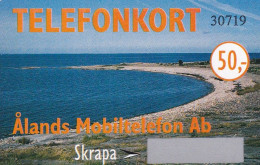 ALAND ISLANDS - Beach, Alands Mobiltelefon Prepaid Card 50 Mk, Tirage 5000, 03/97, Mint - Aland