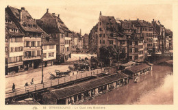 FRANCE - Strasbourg - Vue Générale - Le Quai Des Bateliers - Animé - Carte Postale Ancienne - Strasbourg