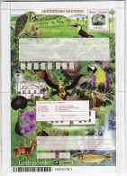 Brazil  2002 Postal Stationery Aerogramme Midwest Region Fish Deer Toucan Parrot Macaw Bird Fauna Animal Fruit Unused - Ganzsachen