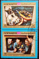 Yémen Royaume 1969 Airmail - Retour De La Mission Apollo 11   Stampworld N° 836 Et 838 - Yemen