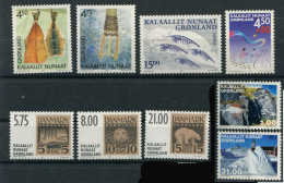 Greenland 2001-02. 9 Stamps. All MINT - All In Complete Sets - Ongebruikt