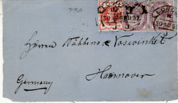 GREAT BRITAIN 1892 LETTER SENT FROM LONDON TO HANNOVER /PART OF COVER/ - Covers & Documents