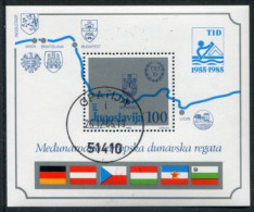 YUGOSLAVIA 1985 Danube Regatta Block Used.  Michel Block 26 - Usati