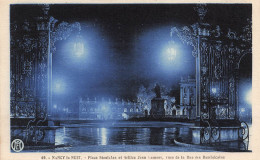 FRANCE - Nancy La Nuit - Vue Générale De La Place Stanislas Et Grilles Jean Lamour - Carte Postale Ancienne - Nancy