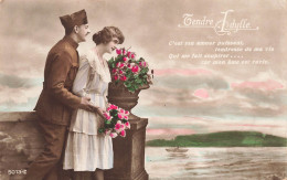 COUPLE - Tendre Idylle - C'est Ton Amour Puissant- Carte Postale Ancienne - Parejas