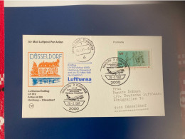 1 Enveloppe FDI De Lufthansa De 1981 Pour Le 1er Vol Airbus Sur Hambourg - Düsseldorf - 1981-1990