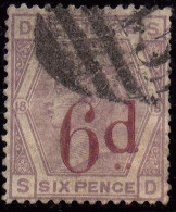 Grande Bretagne - Reine Victoria 1883 6 Pence Avec Surcharge 6d  (Y&T 75, Mi 71) - Oblitérés