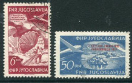 YUGOSLAVIA 1951 Parachuting Competition Used.  Michel 666-67 - Gebraucht