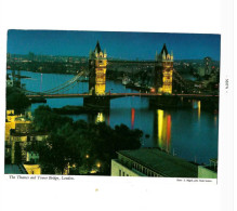 The Thames And Tower Bridge,la Nuit.Expédié à La Bassée (Nord/France) - Tower Of London