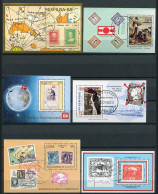 Cuba.  6 Blocks. All "Stamp Exhibitions" - All USED - Blokken & Velletjes