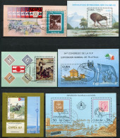 Cuba.  6 Blocks. All "Stamp Exhibitions" - All USED - Hojas Y Bloques