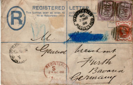 GREAT BRITAIN 1888 R - LETTER SENT FROM MANCHESTER TO FUERTH - Briefe U. Dokumente