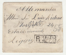 Brazil Letter Cover Posted Registered 1900 To Leipzig B200720* - Cartas & Documentos