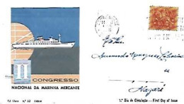 Portugal & FDC II National Congress Of The Merchant Marine, Lisboa A Nazaré 1958 (841) - Autres (Mer)