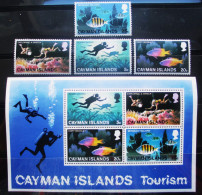 Cayman Isl. Mi.383 - 386 + Bl. 11  MNH - Iles Caïmans