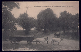 +++ CPA - France 95 - GONESSE - Boulevard De La Madeleine Et Avenue De La Gare - Attelage Boeufs   // - Gonesse