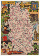 CPSM - MEUSE - Carte Du Département De La Meuse - Blondel La Rougery édit. - 1946 - Altri & Non Classificati