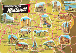 ROYAUME UNI - Warwickshire  - The Heart Of The Midlands - Multviues - Colorisé - Carte Postale - Andere & Zonder Classificatie