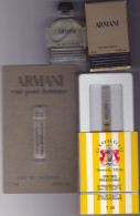 Lot 3 Miniature Vintage Parfum - Armani - EDT - Pleine Avec Boite - Description Ci Dessous - Miniatures Men's Fragrances (in Box)