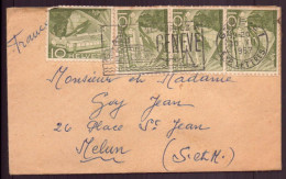 Suisse, Enveloppe Du 30 Décembre 1957 De Genève Pour Melun - Otros & Sin Clasificación