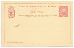 Carte Postale 10c (effigie De Léopold II 3/4 à Droite Par Doms) Etat Indépendant Du Congo  ** - Interi Postali