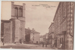 CUNLHAT  EGLISE ET RUE CENTRALE - Cunlhat