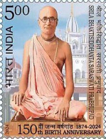 India 2024 150th BIRTH ANNIVERSARY Of Srila Bhaktisiddhanta Sarasvati Prabhupad 1v Stamp MNH As Per Scan - Nuevos