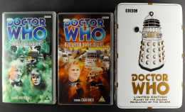 DR WHO - VHS LIMITED EDITIONS. Comprising Of 'Planet Of The Daleks And Revelation Of The Daleks' (tin Box), 'Colony In S - Other & Unclassified