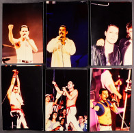 FREDDIE MERCURY AND QUEEN PHOTOGRAPHS. 19 Different Images On AGFA Printing Paper. Pin Holes To Corners From Display. - Andere & Zonder Classificatie