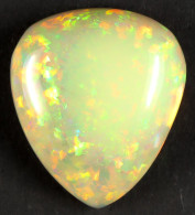 GEMSTONE 28ct ETHIOPIAN OPAL. Pear Shape With An Opaque White Dominance And Splashes Filling The Body. Measures 25.84 X  - Other & Unclassified