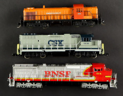 N GAUGE LOCOMOTIVE TRAINS. Comprises Of Spectrum 86075 GE Dash 8-40CW Diesel BNSF #814; Life Like 7842 GP-38 Loco CSX 66 - Other & Unclassified