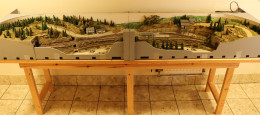 N GAUGE TRACK LAYOUT - DONALD FALLS. Stunning Circular Layout Set In Woodland With Lumber Yard. Comes With A Duette Cont - Other & Unclassified