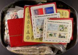 WORLD AUCTION REMAINDERS IN TINS AND SHOEBOXES. Mint And Used Stamps On Pages, In Envelopes, Small Bags And Glassines. V - Other & Unclassified
