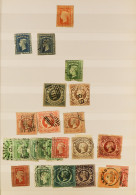 OLD ASSORTMENT Of Used Stamps From NSW, Queensland, Sth Australia, Tasmania, Victoria & Western Australia, In A Small St - Other & Unclassified