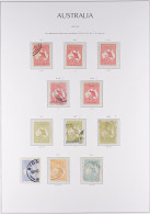 1913 - 1931 'KANGAROO' STAMPS COLLECTION Of 54 Mint & Used Stamps On Album Pages, Note 1913-14 Mint Vals To 3d, Used 4d, - Andere & Zonder Classificatie