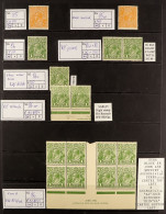 1926-30 KGV HEADS SPECIALIST'S NEVER HINGED MINT RANGE On Stock Pages, Includes 1926-30 Perf 14 Â½d Wmk Inverted, 1d 'RA - Autres & Non Classés