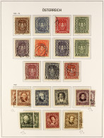 1918 - 1937 FINE USED COLLECTION, CAT â‚¬3500+ Of Complete Postage & Postage Due Sets In Hingeless Davo Austria Album (w - Other & Unclassified