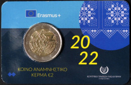 CH20022.2 - COINCARD GHYPRE - 2022 - 2 Euros Comm. 35 Ans Du Programme Erasmus - Chypre