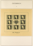 1946 Karl Renner Set Of Miniature Sheets, SG MS976 (Michel 772B/775B), Never Hinged Mint, â‚¬2400 (4 Sheets). - Autres & Non Classés