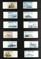 1996 Ship (1996 Imprint) Set IMPERFORATE PROOFS From TheÂ B.D.T. Archive On CA Wmk (Sideways) Gummed Paper, Never Hinged - Barbados (...-1966)