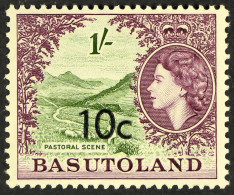 1961 10c On 1s Surcharge Type II, SG 64a, Never Hinged Mint. Cat Â£250. - Sonstige & Ohne Zuordnung