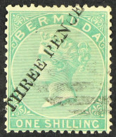 1874 3d On 1s, SG 14, Lightly Cancelled, With BPA Certificate, Tiny Thin. Cat. Â£650. - Bermuda