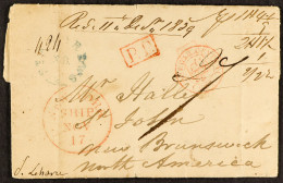 1839 (14th October) Entire Letter From Paris, France, To St, John, New Brunswick, Sent By Private Ship Prepaid â€˜6â€™ ( - Andere & Zonder Classificatie