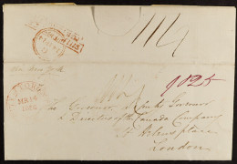 1836 (14th March) Entire Letter To The Canada Company In London, From Toronto, Upper Canada, 2-ring Cds In Red, Paid M/s - Sonstige & Ohne Zuordnung