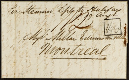 1841 (17th August) Entire Letter From Glasgow To Montreal, Lower Canada, Carried Unpaid Out Of Liverpool By Cunard Line  - Autres & Non Classés