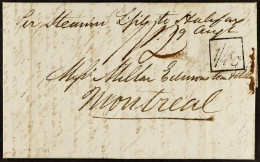 1841 (17th August) Entire Letter From Glasgow To Montreal, Lower Canada, Carried Unpaid Out Of Liverpool By Cunard Line  - Other & Unclassified