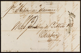 1846 (3rd January) Entire Letter From Liverpool To Quebec, Canada, Carried Unpaid Out Of Liverpool By Cunard Line â€˜Hib - Other & Unclassified