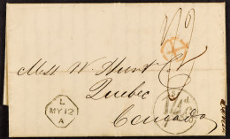 1849 (11th May) Entire Letter From London (with Inspectorâ€™s Mark) To Quebec, Canada, Carried Unpaid Out Of Liverpool B - Other & Unclassified