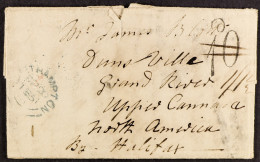 1851 (20th Sept) Entire Letter From Northampton To Dunnville, Upper Canada, Posted Unpaid And Carried Out Of Liverpool B - Autres & Non Classés