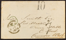 1854 (5th July) Envelope From London To Dawn Mills, Canada West, Posted Unpaid And Carried Out Of Liverpool By Cunard Li - Other & Unclassified